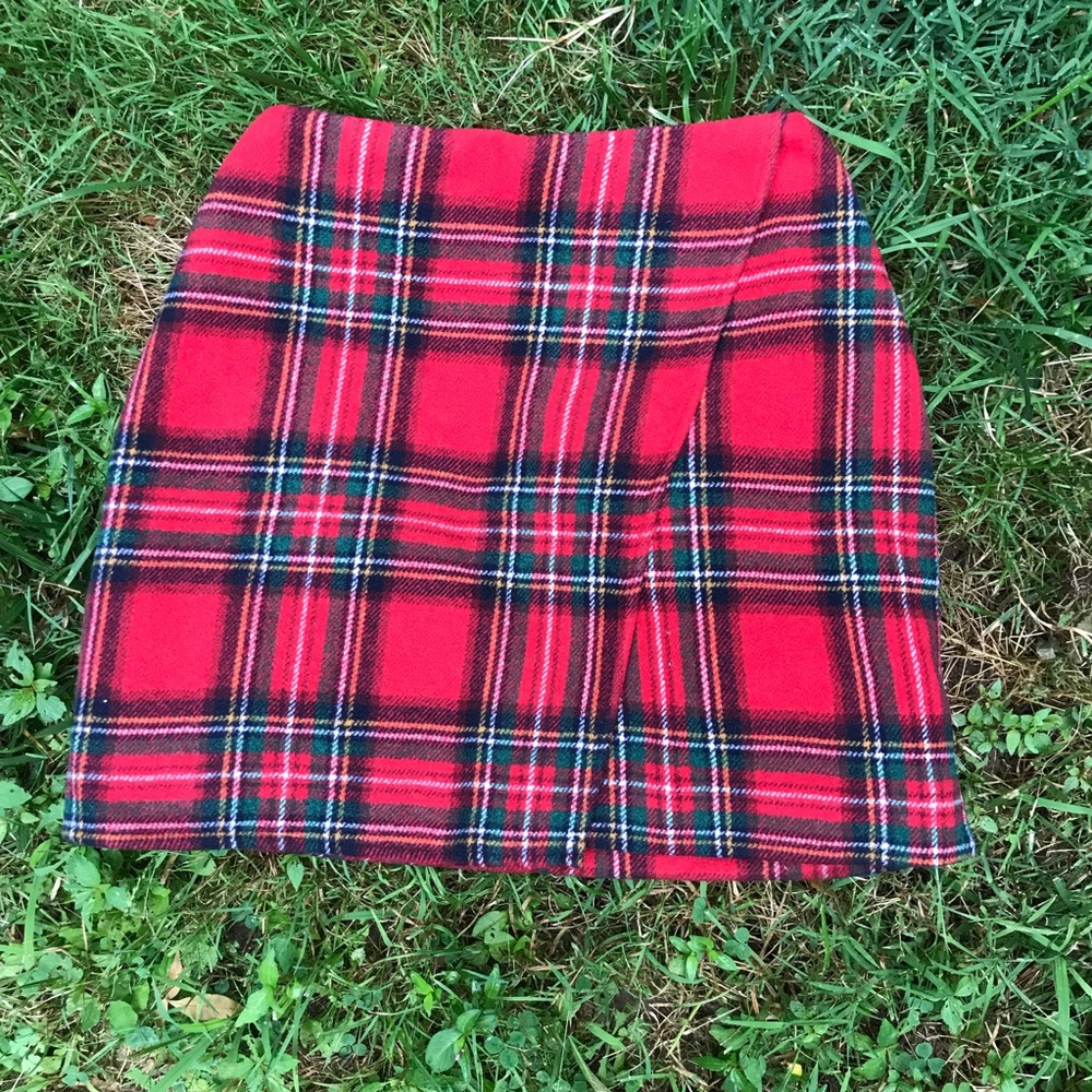 Red Plaid Skirt